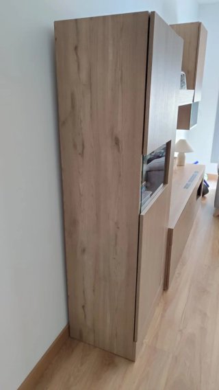 Mueble de salón modular madera.