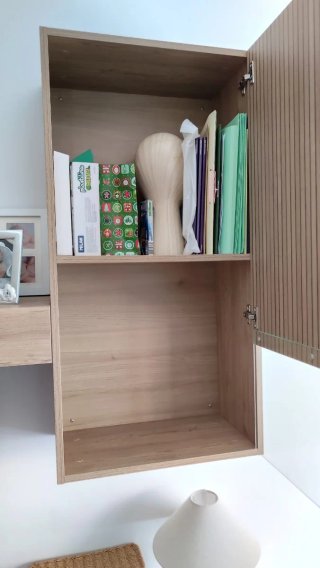 Mueble de salón modular madera.