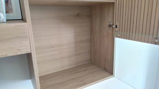 Mueble de salón modular madera.