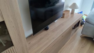 Mueble de salón modular madera.