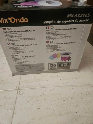 Máquina Algodón Azúcar Rosa Mx Onda