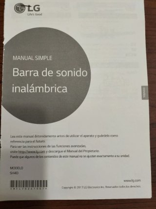 Barra de Sonido LG con Subwoofer Negro