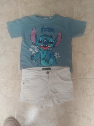 Conjunto camiseta y shorts 8 años están nuevas