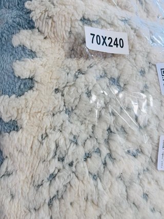 Tappeto per Corridoio a Strisce Grigio, Beige, Celeste 70/240
