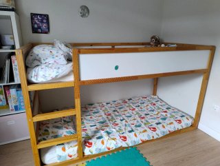 Cama litera Kura madera blanca