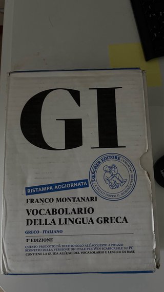 GI. Vocabolario della lingua greca. Con la guid...