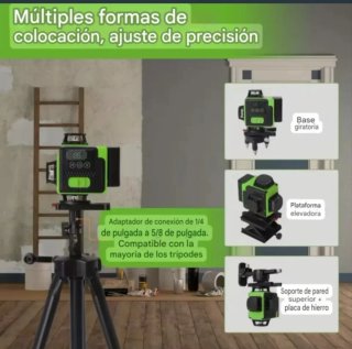 Nivel Láser 4D 16 Líneas Trípode Maletín