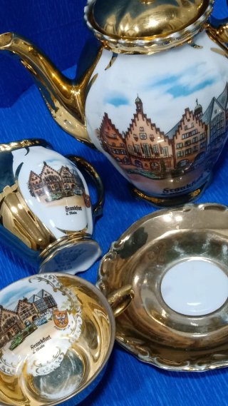 Juego café Bavaria 24K Gold vintage