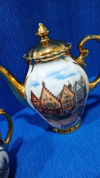 Juego café Bavaria 24K Gold vintage
