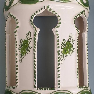 Pareja Apliques/Farolas, cerámica para pared