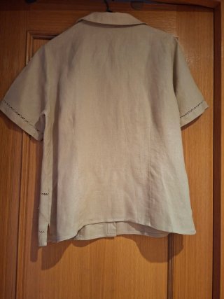 Conjunto Lino Mujer Beige 2 Piezas