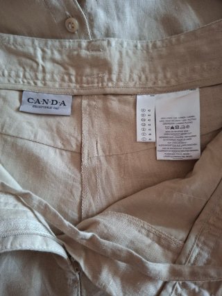 Conjunto Lino Mujer Beige 2 Piezas