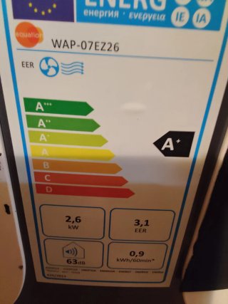 Aire Acondicionado Portátil Equation 2,6kW A+