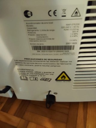 Aire Acondicionado Portátil Equation 2,6kW A+