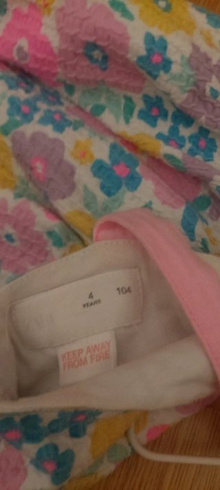 Vestido flores niña ZARA 4 años