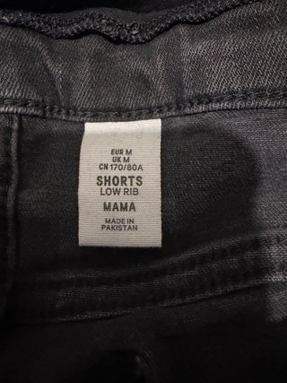 Shorts Vaqueros premamá H&M Talla L (Azul/Negro)