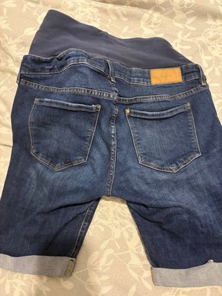 Shorts Vaqueros premamá H&M Talla L (Azul/Negro)