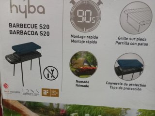 Barbacoa Portátil Hyba Negra
