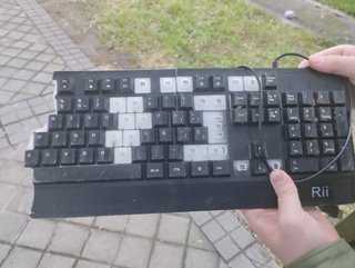 Teclado Rii Negro y Blanco