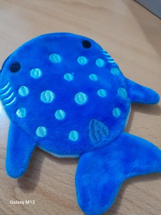 Monedero ballena azul peluche