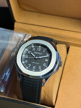 Seiko Mod Aquanaut 41mm Plata Negro