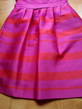 Vestido Carolina Herrera Rosa y Rojo
