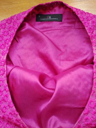 Vestido Carolina Herrera Rosa y Rojo