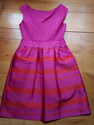 Vestido Carolina Herrera Rosa y Rojo