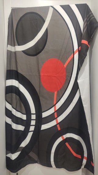 Funda Nórdica Diseño Círculos Negro, gris y rojo