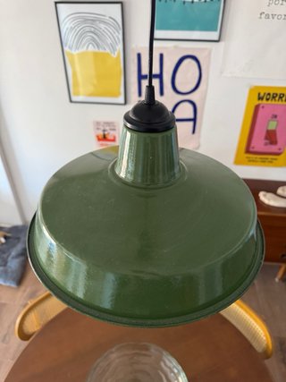 Lampada da Soffitto Industriale Verde Metallo