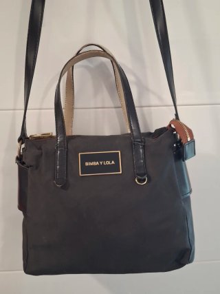 Bolso Bimba y Lola Negro  Ligero marrón oscuro