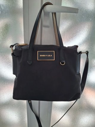 Bolso Bimba y Lola Negro  Ligero marrón oscuro