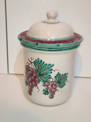 Barattolo ceramica Salernitana uva