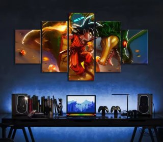 Lámina Anime Dragon Ball Z: Goku y Shenron