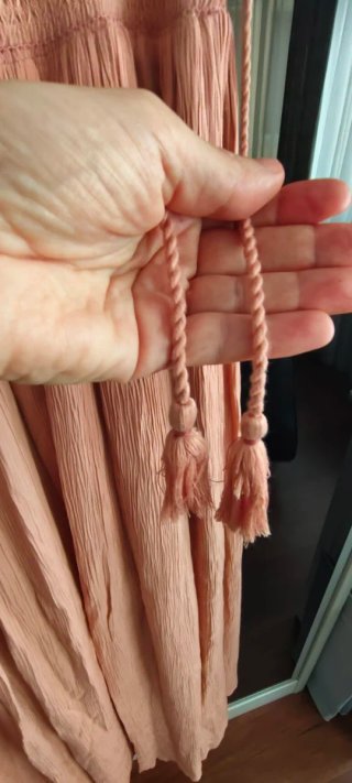 Falda larga naranja y rosa