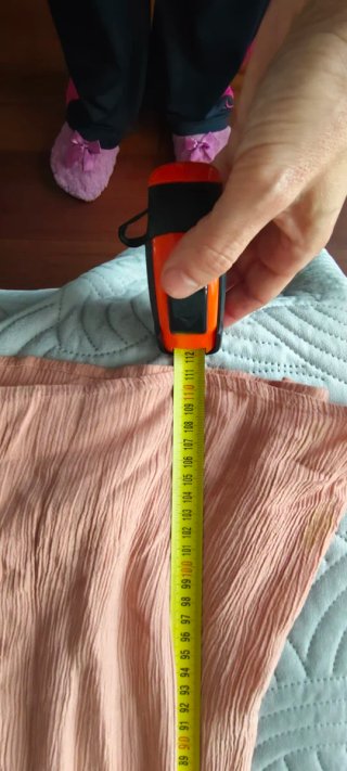 Falda larga naranja y rosa