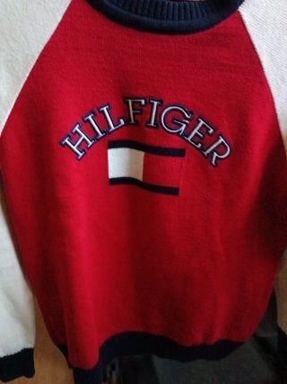 Jersey Tommy Hilfiger Mujer Rojo Blanco