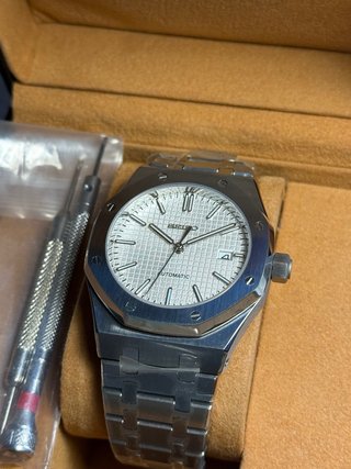Seiko Mod Royal Oak 41mm Plata