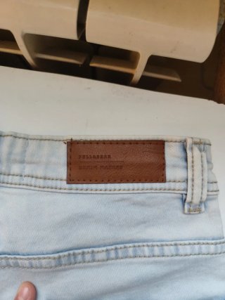 Pull&Bear Pantalón Corto Vaquero Azul Talla XS