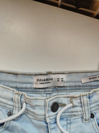 Pull&Bear Pantalón Corto Vaquero Azul Talla XS