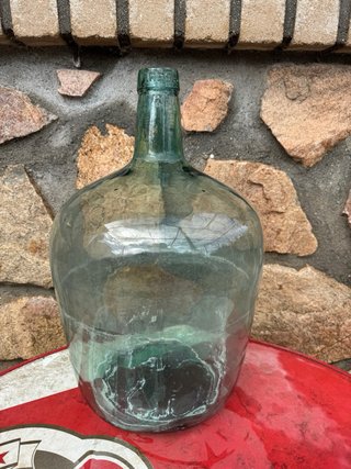 Damajuana Vintage Vidrio Azul