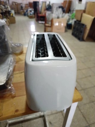 Tostador Blanco y Acero Inoxidable