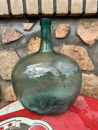 Damajuana Vintage Vidrio Verde