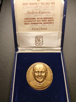DISCOUNT! MEDAL FDC UNC BRONZE 1983 POPE WOJTYLA