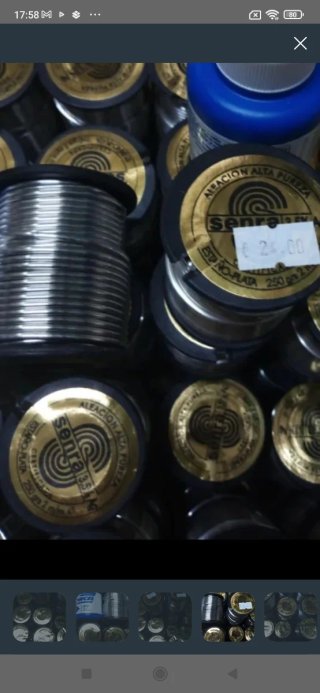 Rollos  estaño serie oro soldadura cobre