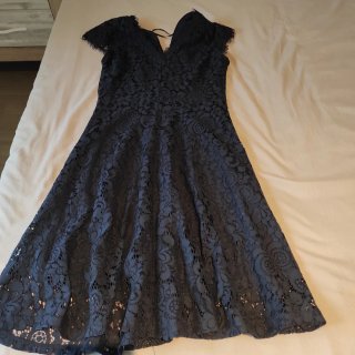 Vestido encaje azul H&M Talla XS