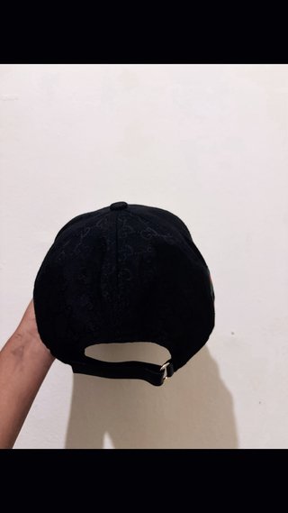 Gucci Style Black Monogram Cap