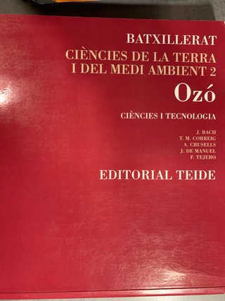 Ozó 2. Ciències de la terra i del medi ambient....