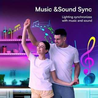 (2m) Fita LED USB Bluetooth com App e Comando para