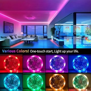 (2m) Fita LED USB Bluetooth com App e Comando para